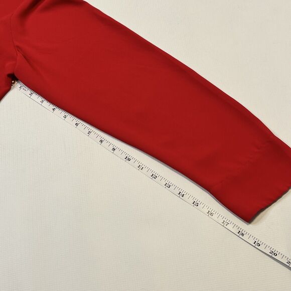 Soft Surroundings Hoodie Blouse Women's Large Zip Red Oversized Sporty Preppy - Picture 13 of 13